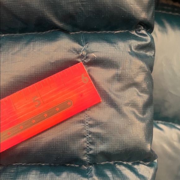 Patagonia Hi Loft down sweater jacket boys size L hooded - Picture 10 of 12